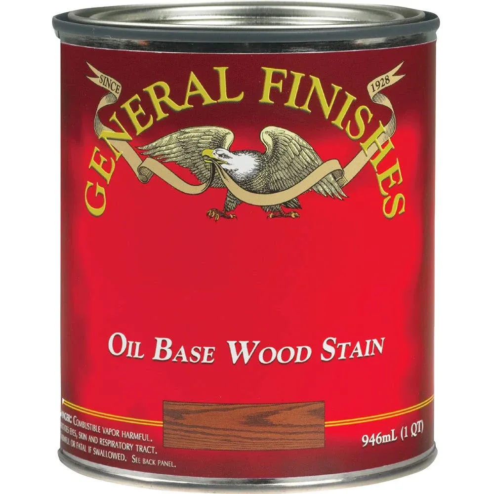 General Finishes Oil Based Penetrating Wood Stain American Walnut 1/2 Pint