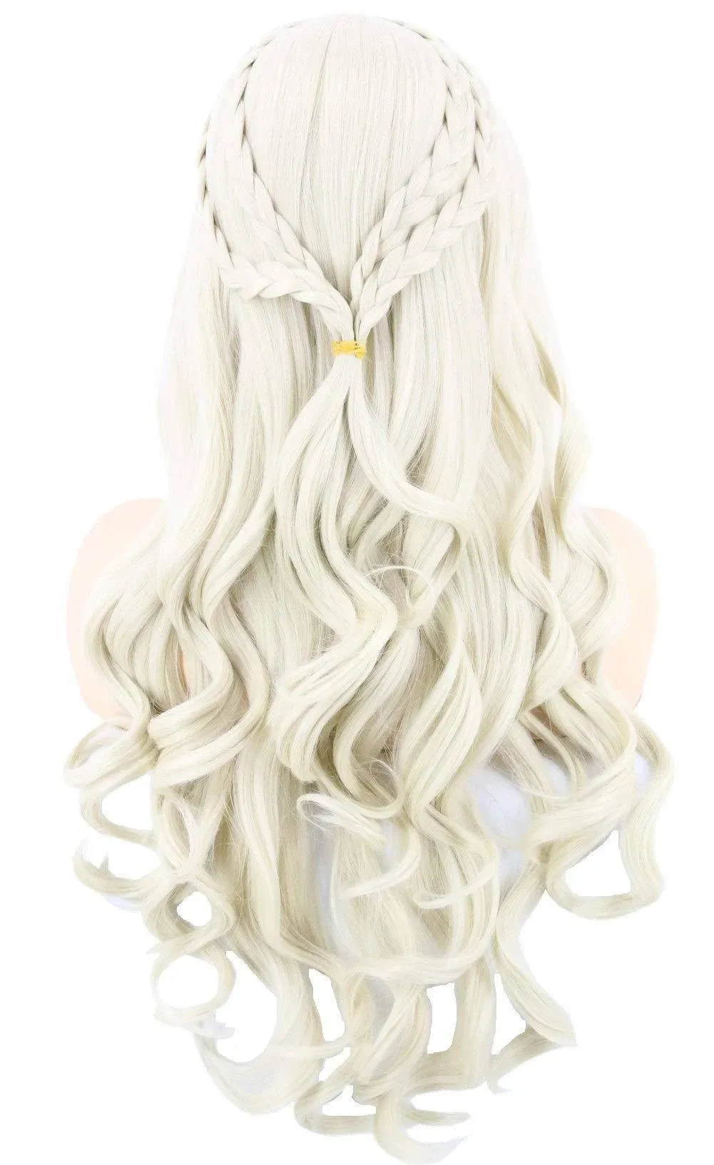 Women Wigs Blonde Long Curly Wavy Cosplay Halloween Costume Party Wigs