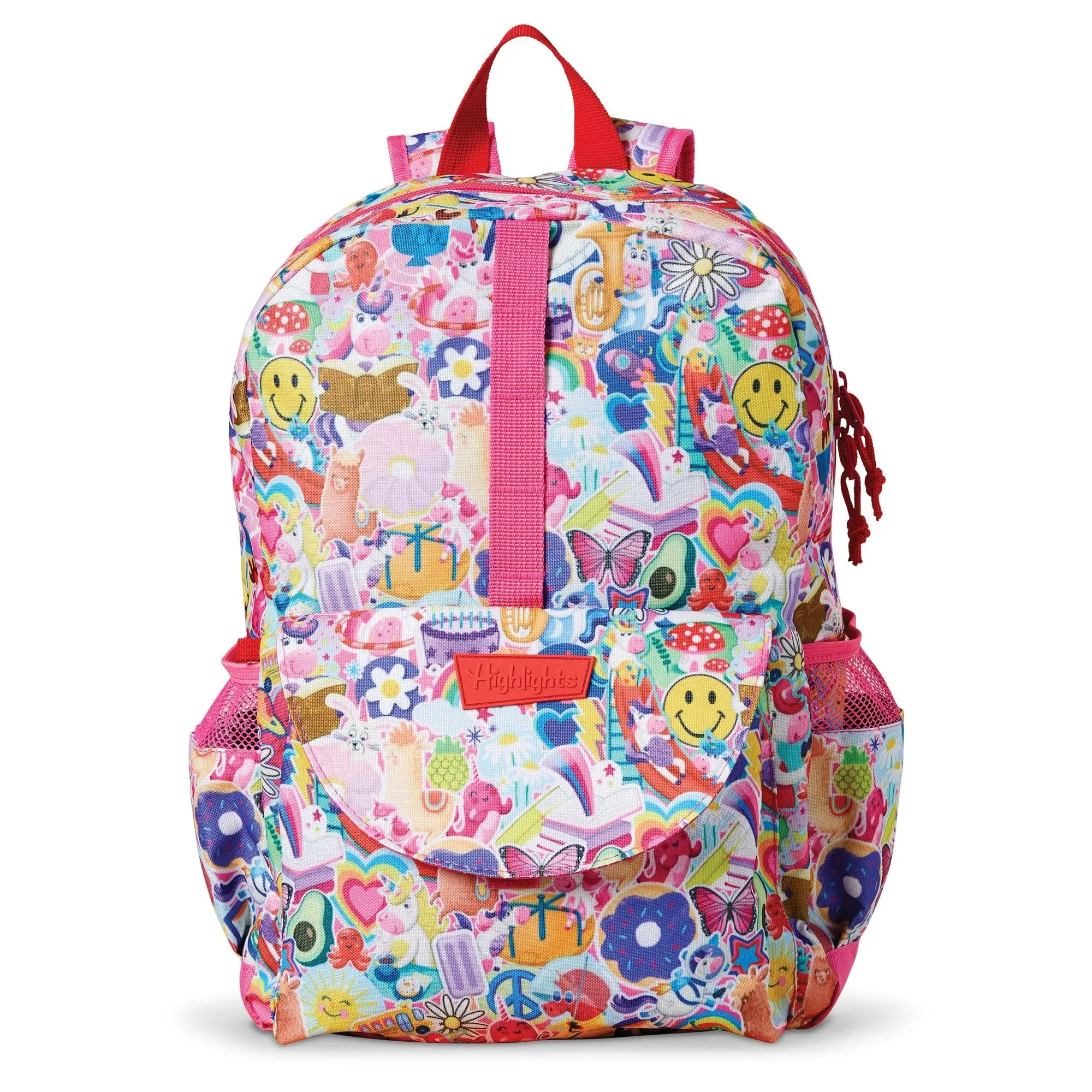 Highlights for Children Brand Backpack Unicorns &amp; Rainbow Backpack  NWT-STICKERS