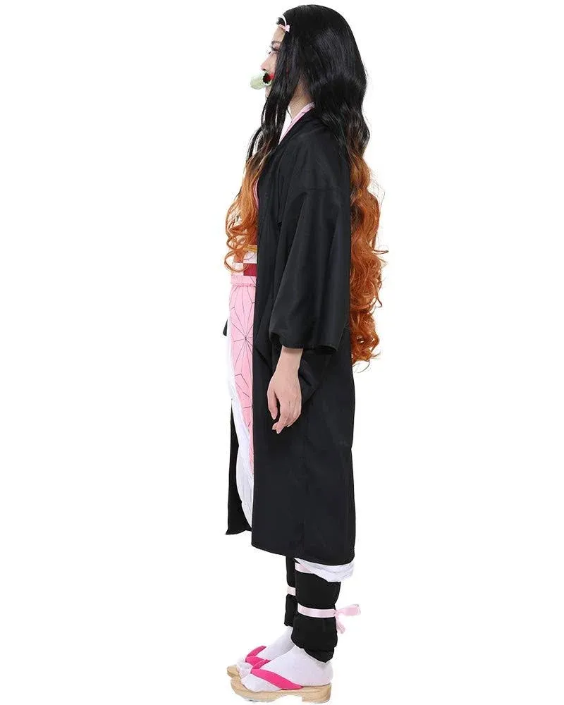 Miccostumes Womens Girls Kimono Cosplay Costume with Bamboo