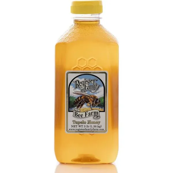 Pure Tupelo Honey - Squeeze Bottle - 1 LB, 2 LB, 3 LB - All Natural