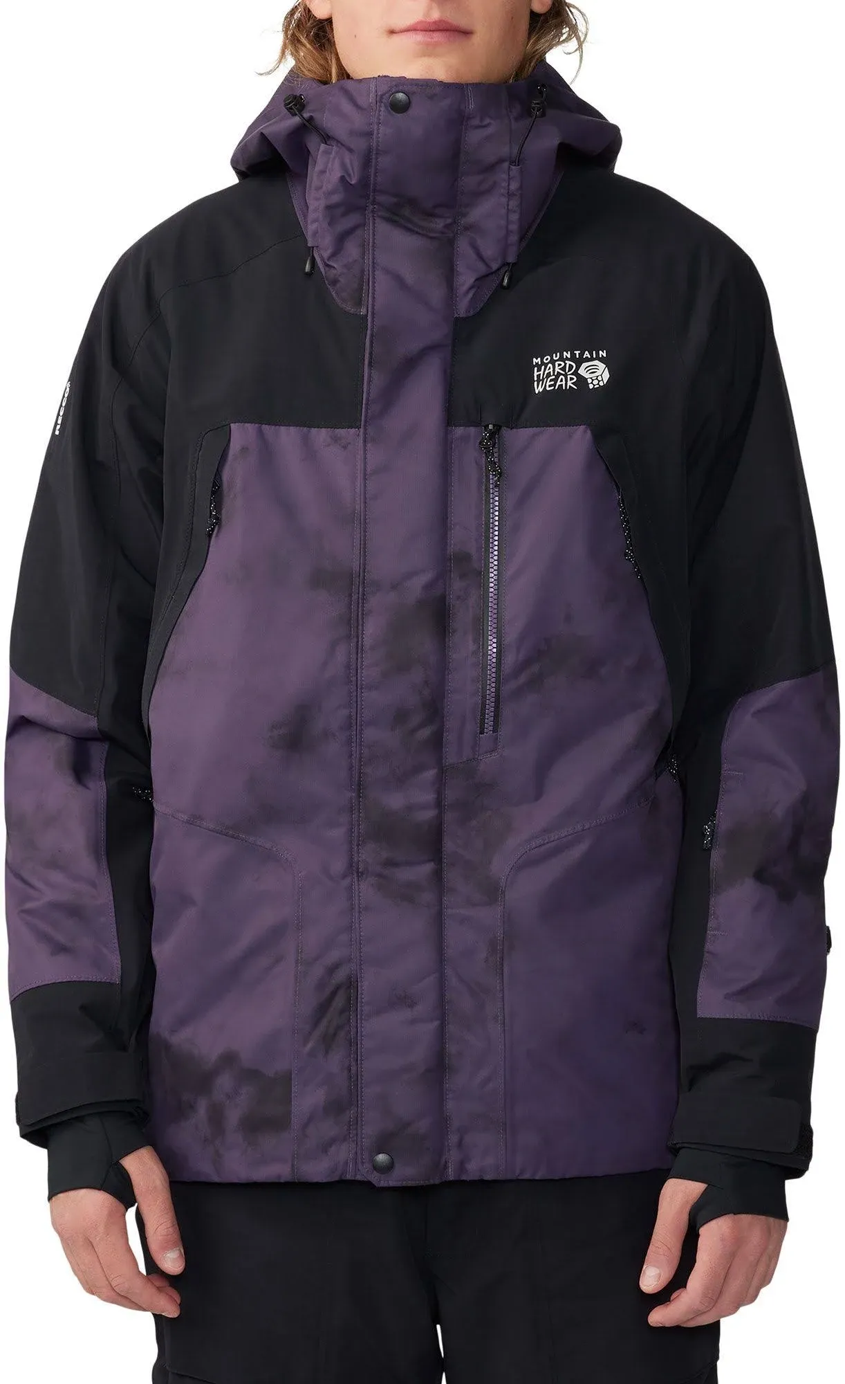 Mountain Hardwear Men's First Tracks Insulated Jacket - Blurple Ice Dye Print - Large