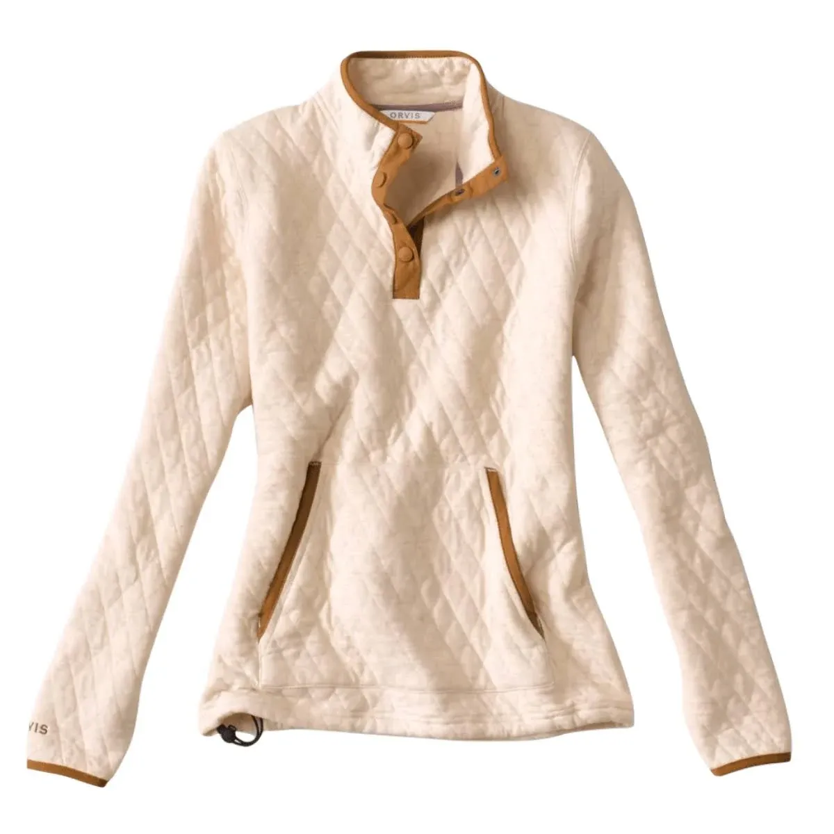 Orvis Outdoor Quilted Snap Sweatshirt - Women's Oatmeal XL