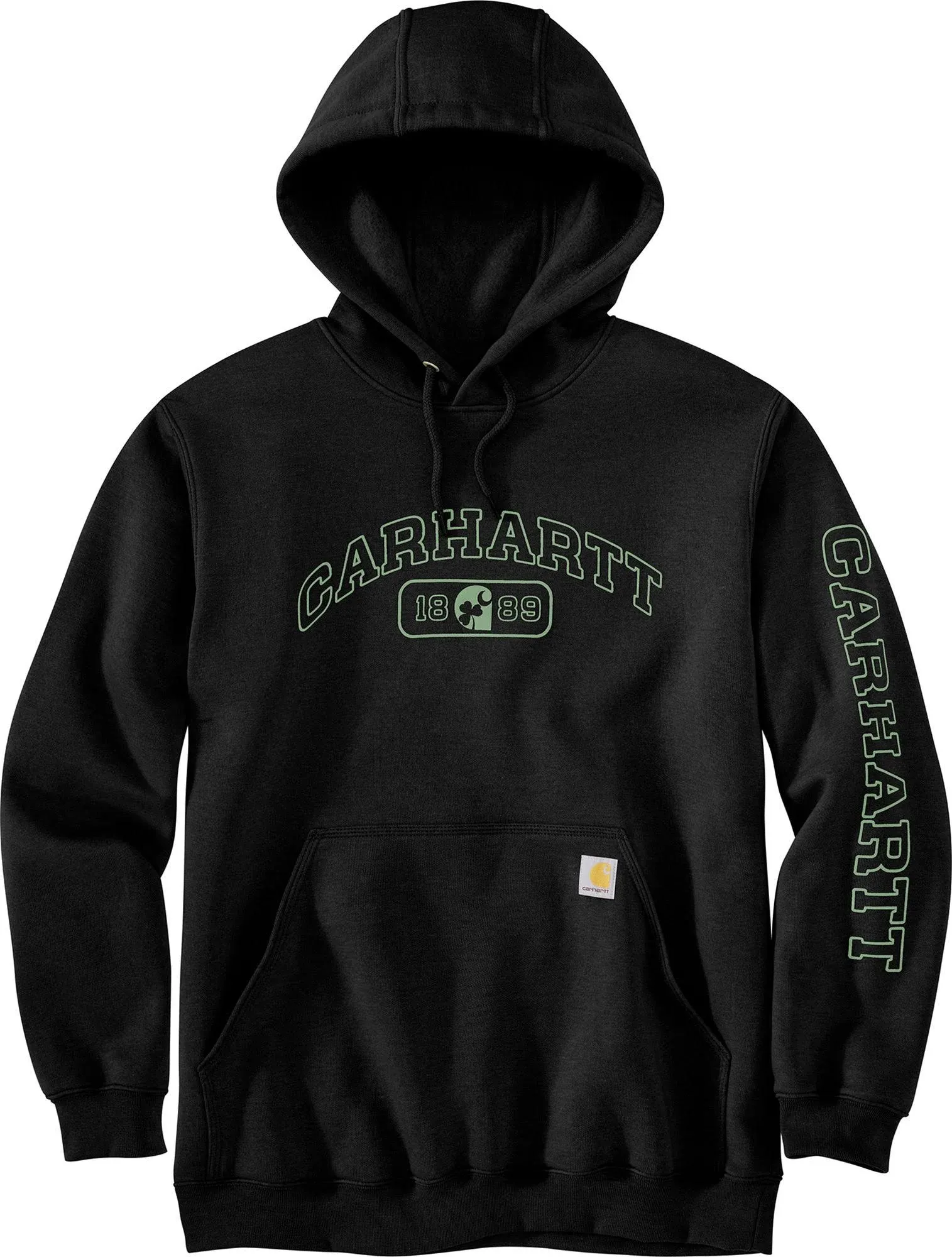 Carhartt Men's Loose Fit Midweight Hooded Shamrock Graphic Sweatshirt | Black | XL