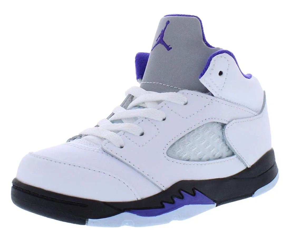 NIKE AIR JORDAN 5 RETRO (TD) WHITE-DARK CONCORD-BLACK SZ 4c 440890-141