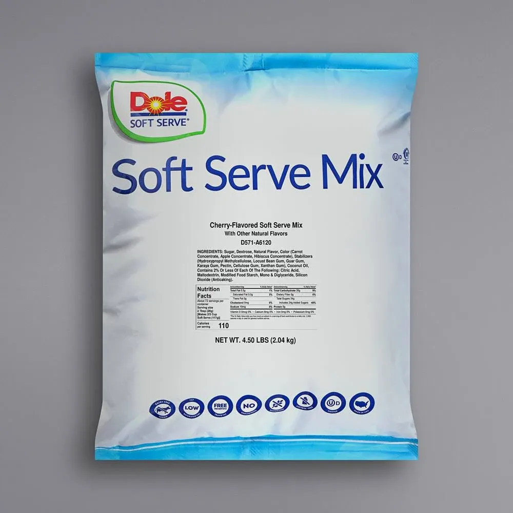 Dole Cherry Soft Serve Mix, 4.5 Pound -- 4 per case