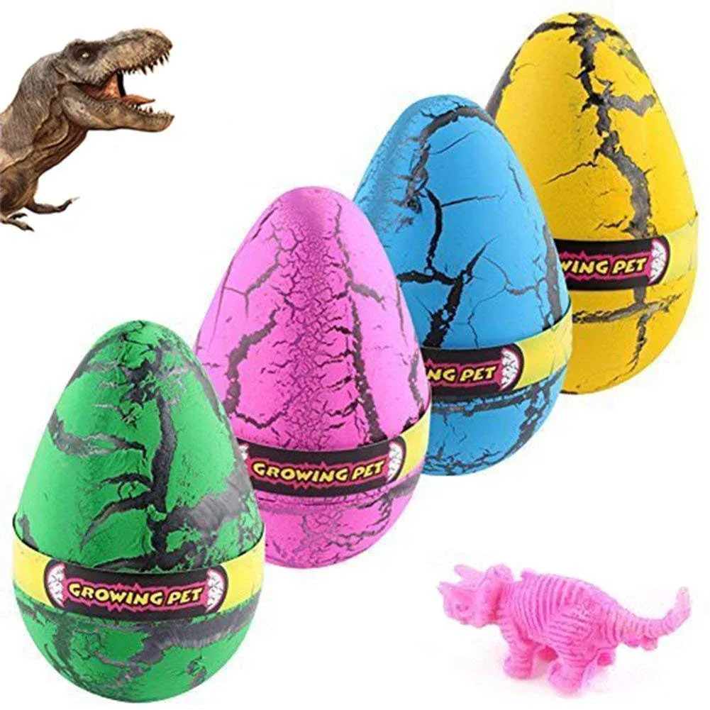 YKL World Hatching Growing Dinosaur Toys Magic 4 Pack Large Size Grow Dinosaurs ...