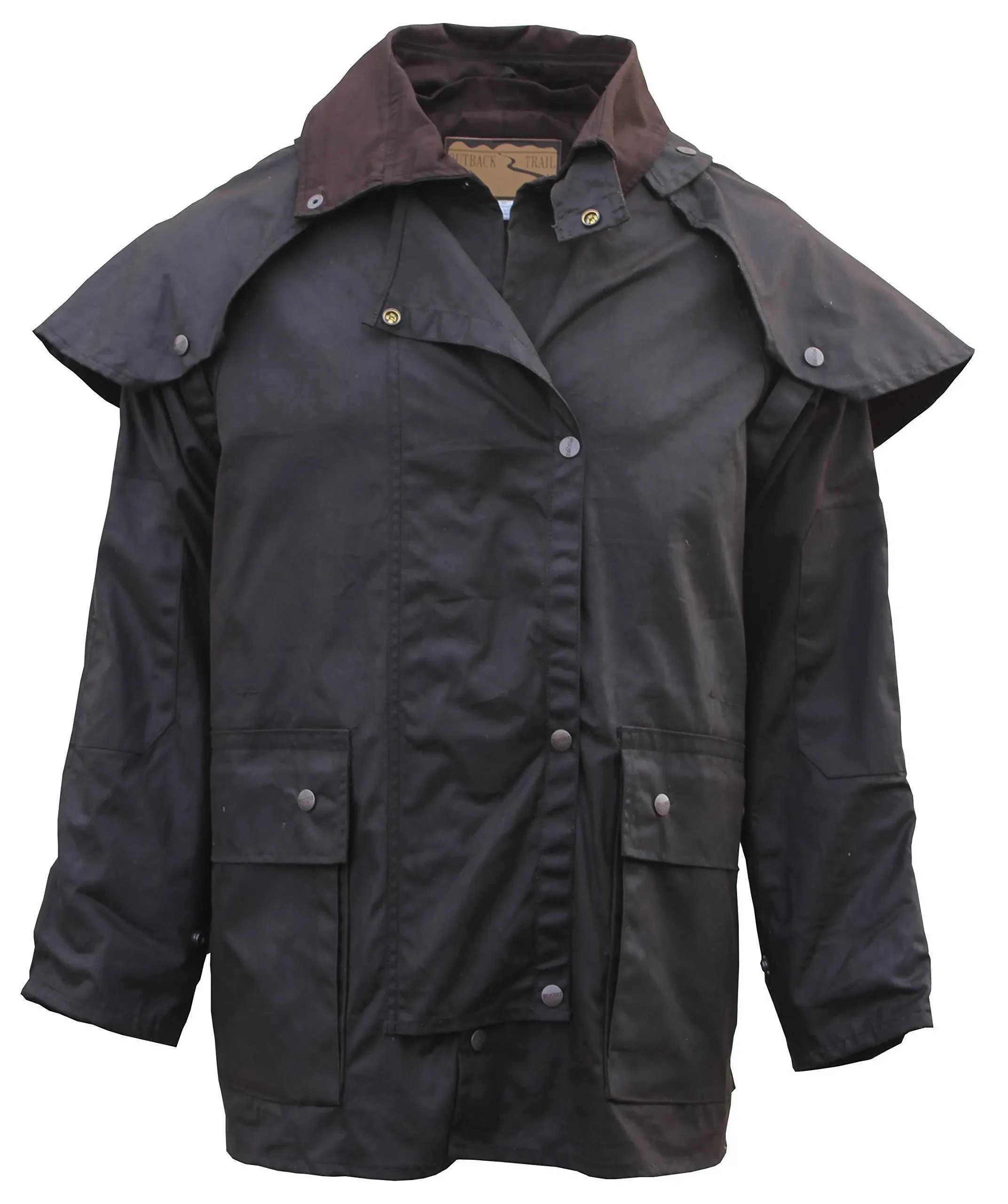 Foxfire Men's Short Oilskin Western Australian Waterproof Duster Coat, Raincoat ...