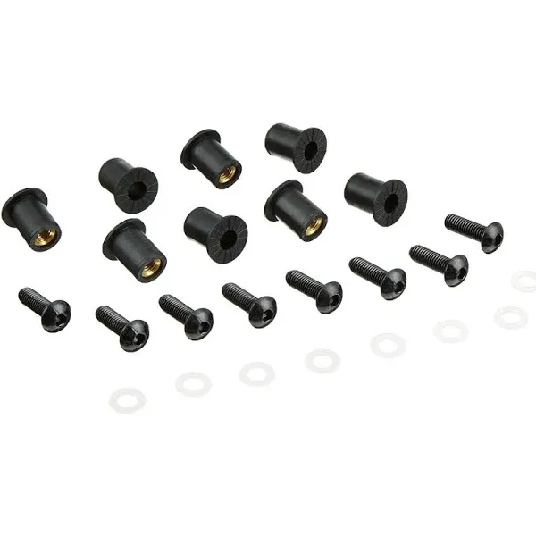 Puig 0957N Windscreen Screw Kit Well Nut Black