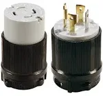 Twist-Lock Combo NEMA L14-30P/R Kit Replacement Plug & Connector Easy Assembly - Durable Nylon Construction - WBL1430P/R - Rewireable