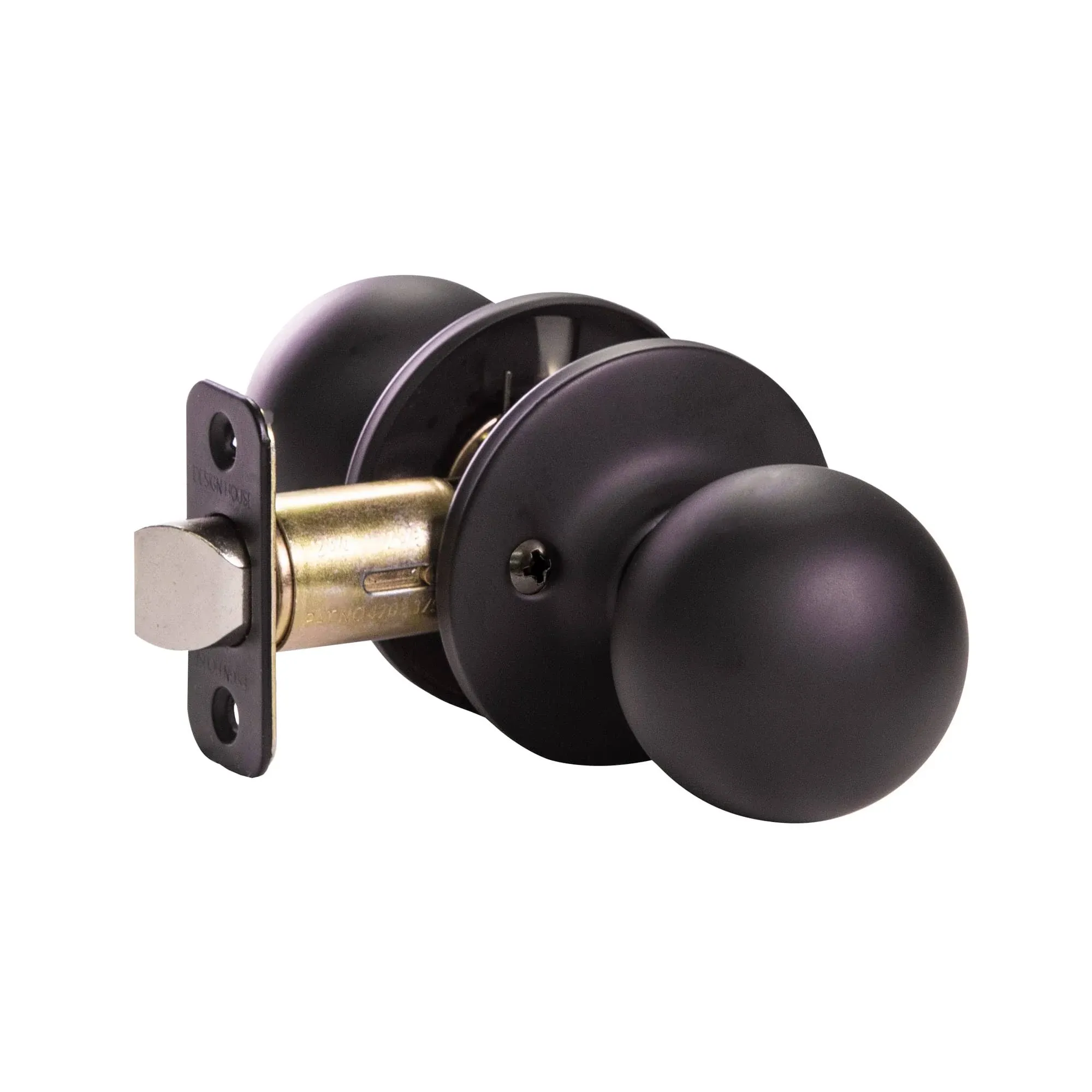 Design House 779090 Ball Series Passage Door Knob Set - Black