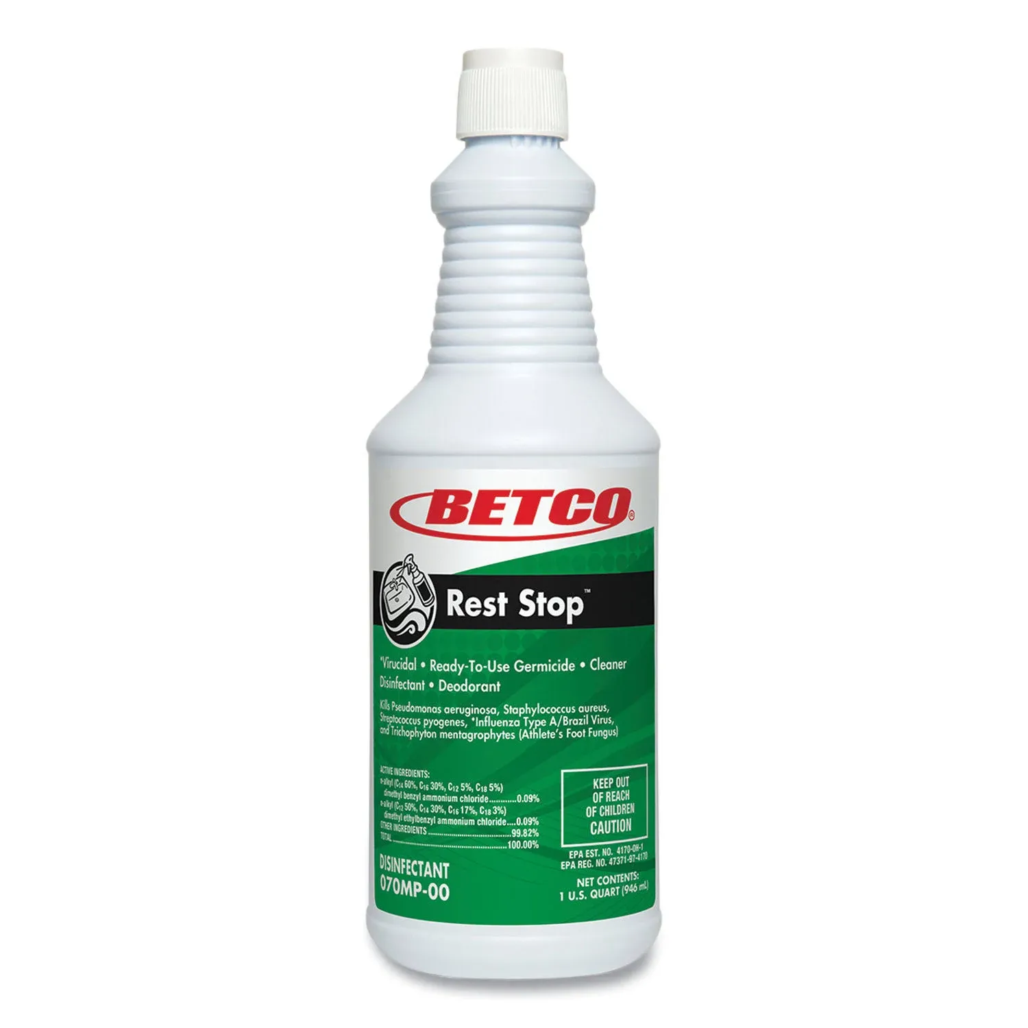 Betco Rest Stop Restroom Disinfectant Floral Fresh Scent 32 oz Bottle