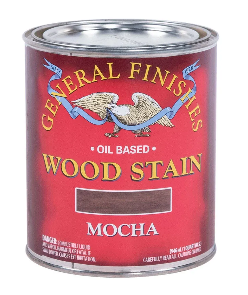 General Finishes Wood Stain - Oil Based - Mocha - Quart