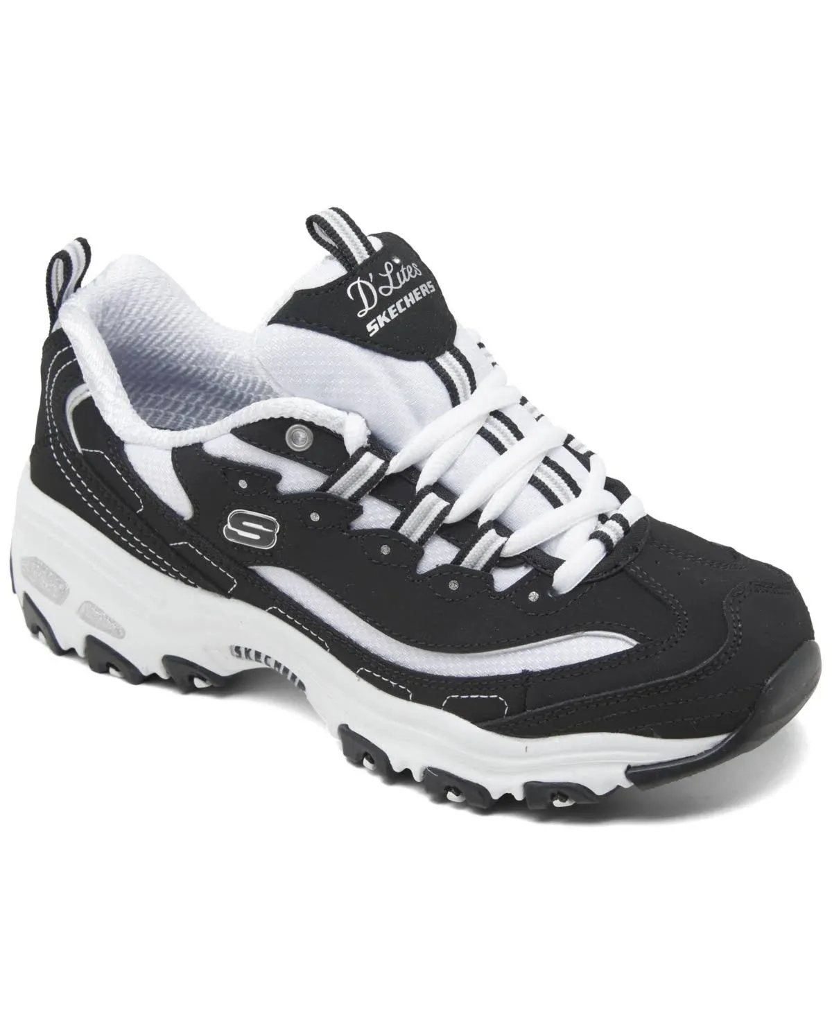 Skechers D'Lites - Biggest Fan (Black/White) Women's Shoes