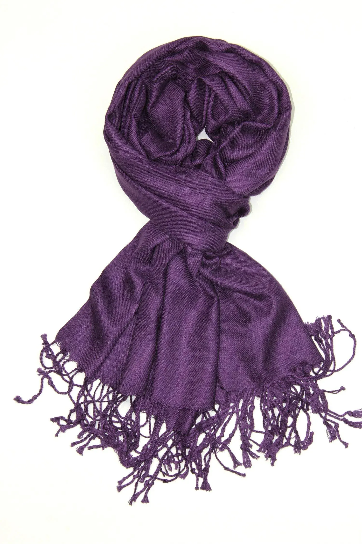 Achillea Large Soft Silky Pashmina Shawl Wrap Scarf in Solid Colors