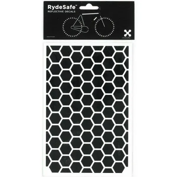 RydeSafe Reflective Decals - Hexagon Kit - Large (Black)