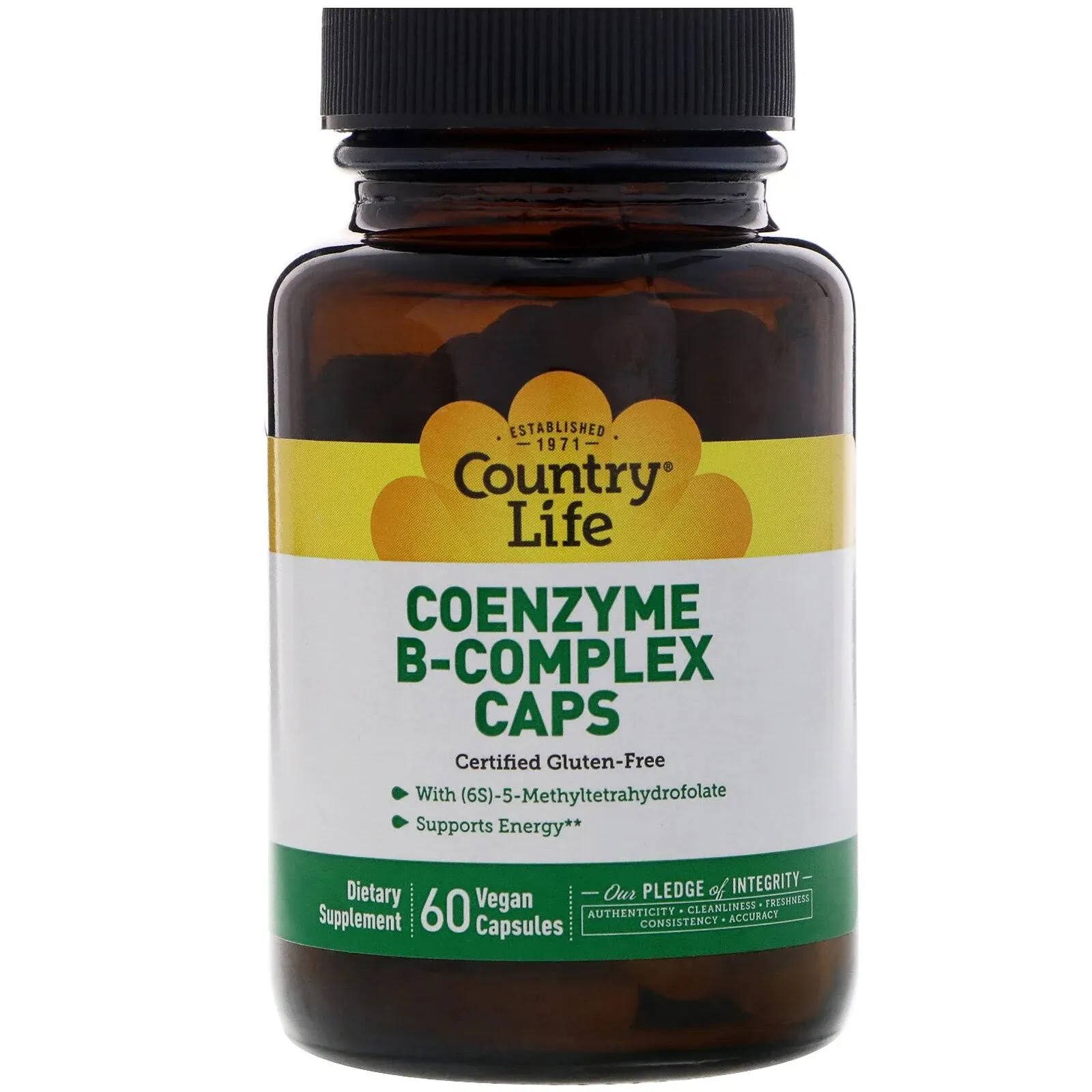 Country Life - Coenzyme B-Complex Caps - 60 Vegan Capsules