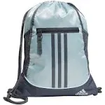 adidas Alliance Sackpack (12L) Lightweight Athletic Small Drawstring Team Sports Workout Bag, Black, One Size