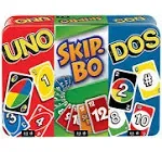 Uno, Dos, Skip-Bo Card Game Bundle