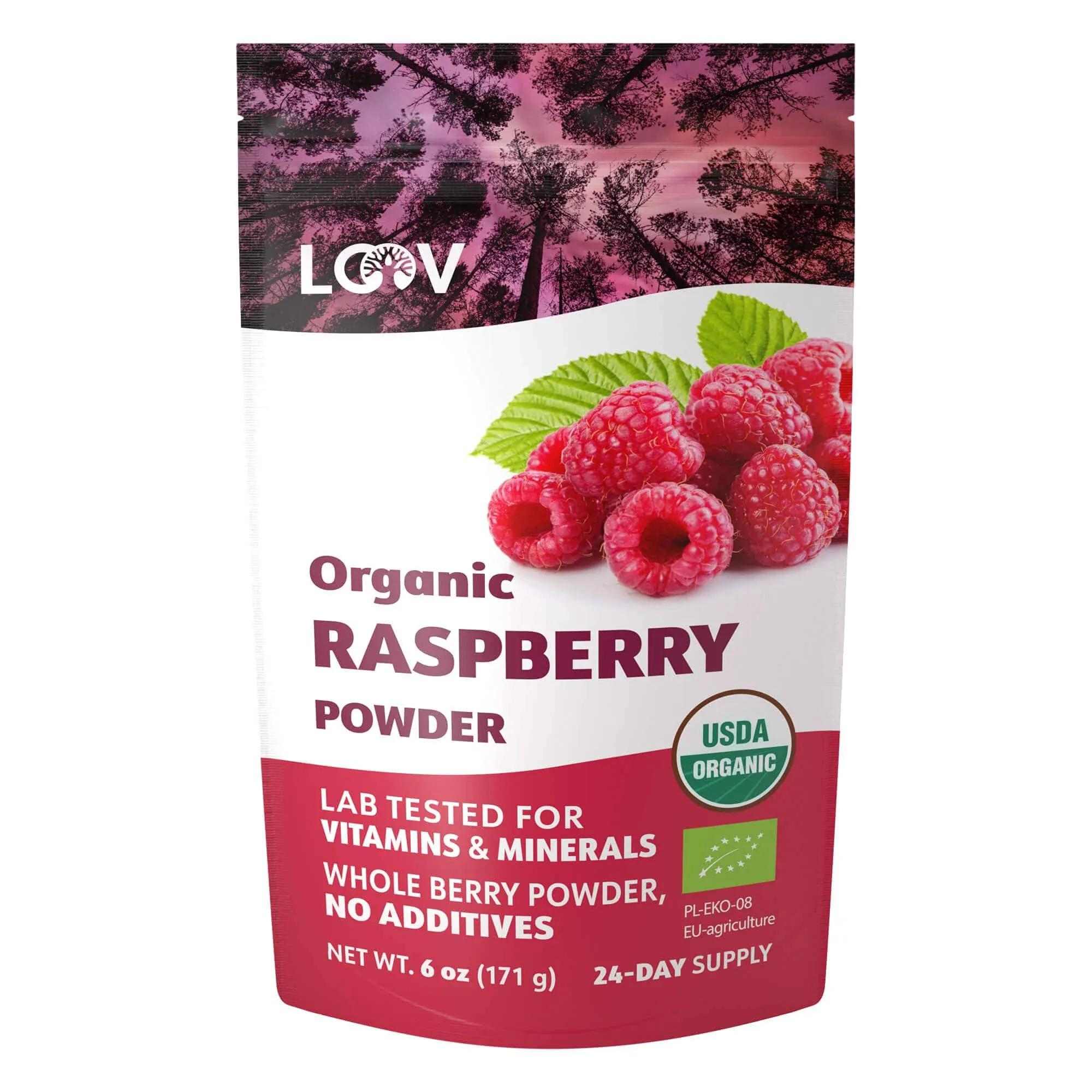 LOOV Organic Raspberry Powder