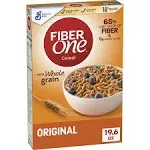 General Mills Fiber One Original Whole Grain Cereal, Bran (19.6 oz)