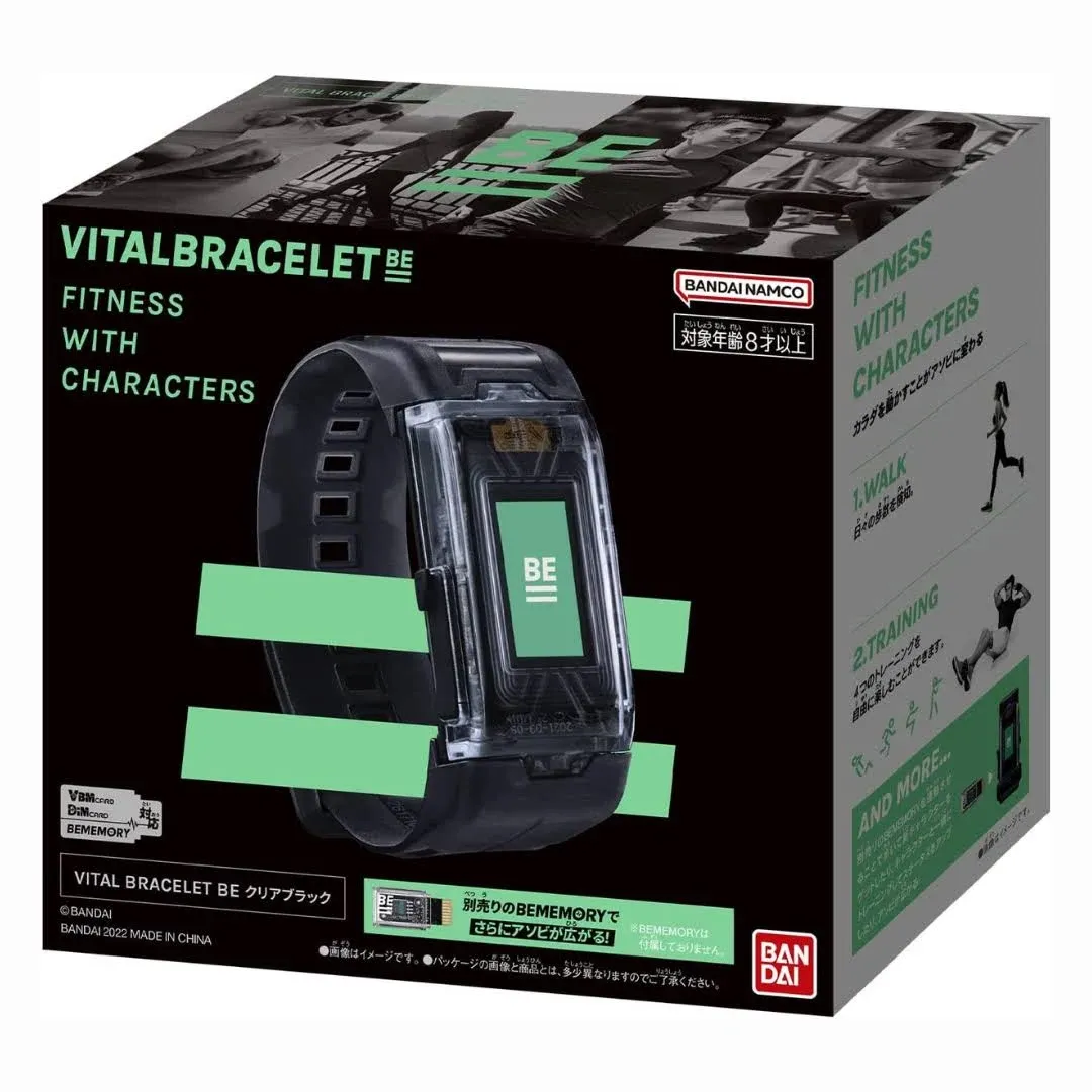 Bandai VITAL BRACELET BE Clear Black Digimon Japan import