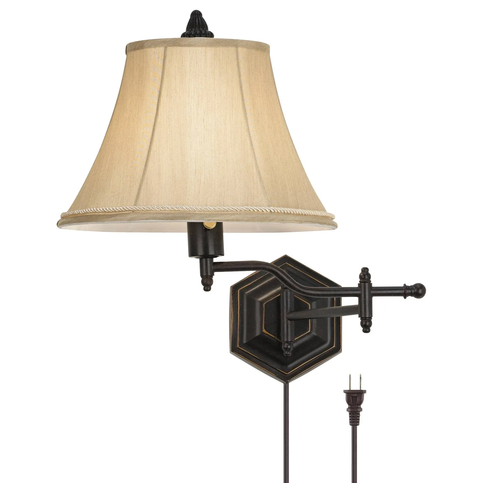 Barnes and Ivy Hexagon Country Swing Arm Wall Lamp