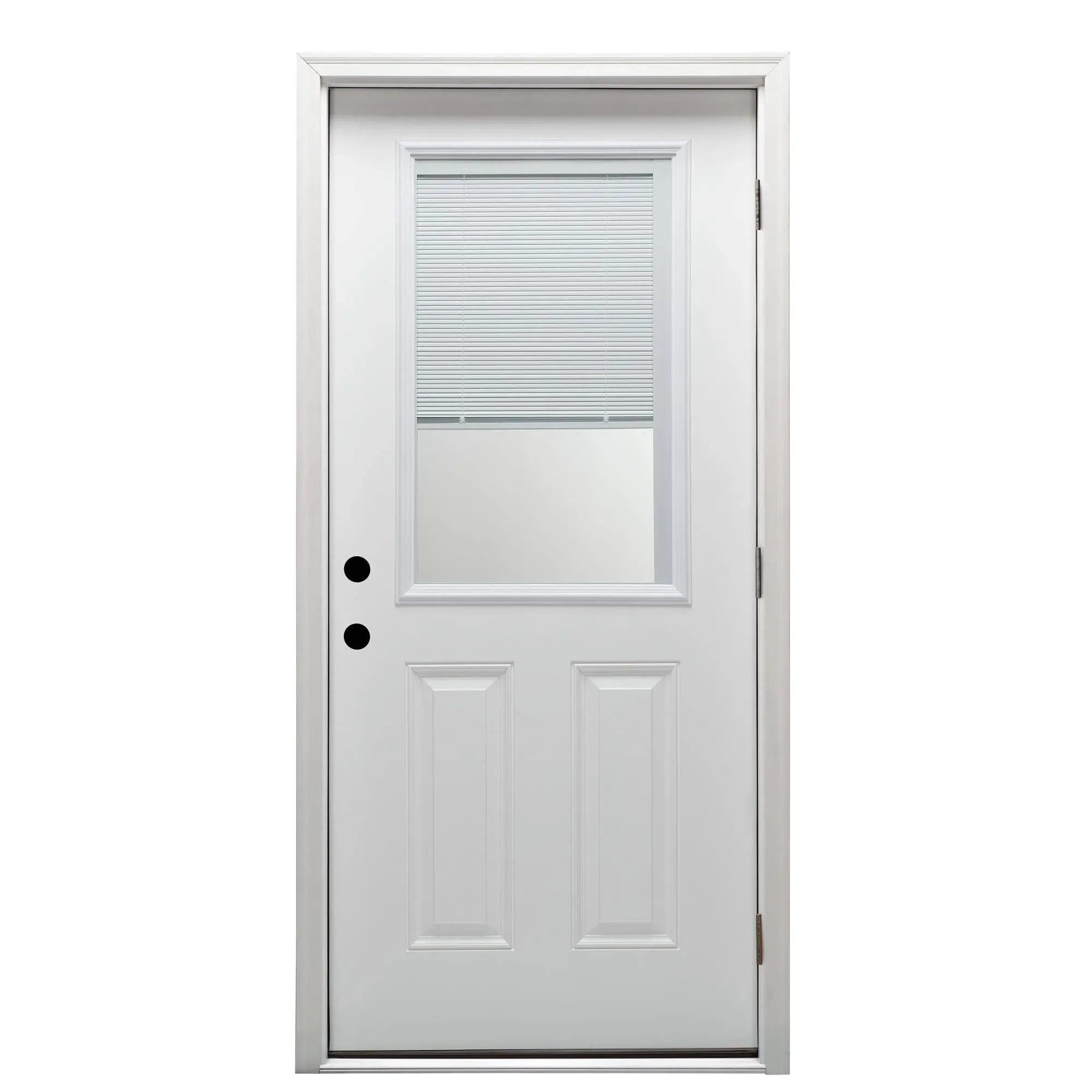 Clear Glass Venting Half Lite Primed Fiberglass Prehung Front Entry Door Verona ...