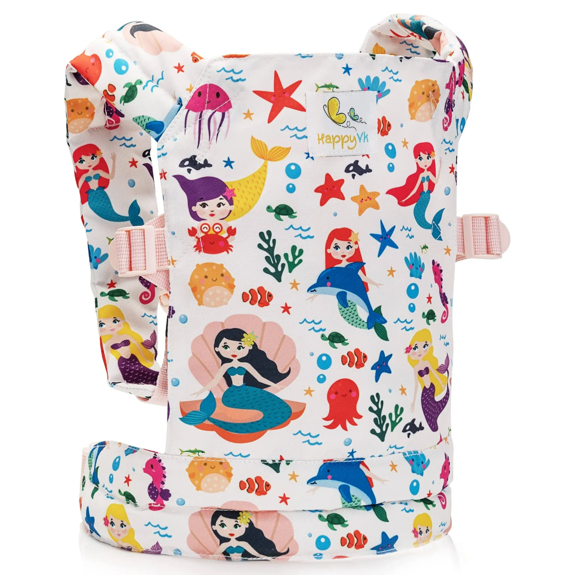 HappyVk-Baby Doll Carrier-Doll Carrier Front and Back for Little Girls-Mermaid