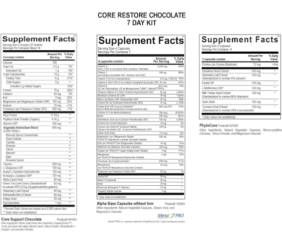 Core Restore Chocolate, 7-Day Kit