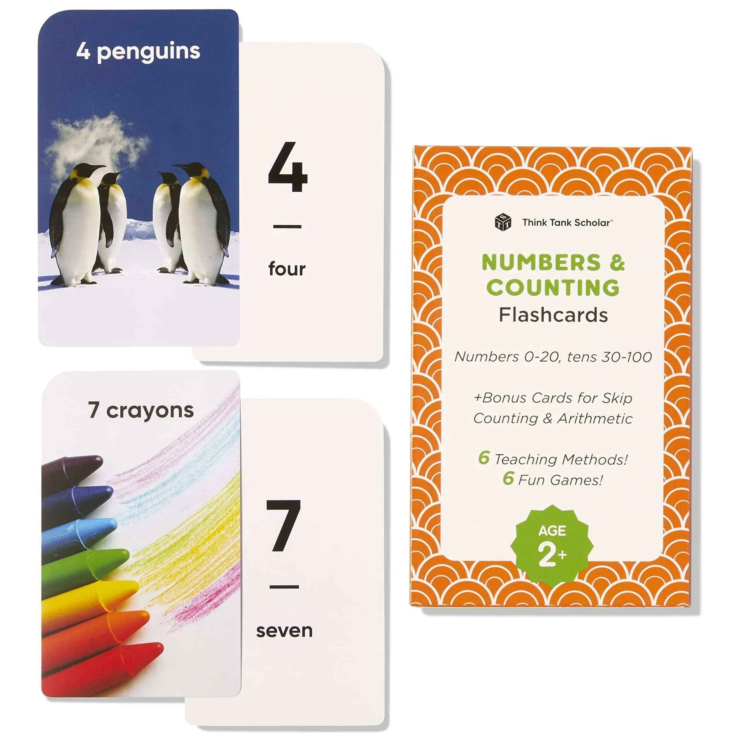 Think Tank Scholar Numbers & Counting Flash Cards for Toddlers Ages 3+ Years Old ...