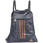 NEW adidas Alliance II Sackpack Drawstring Bag Jersey Onix Grey Rose Gold Sport