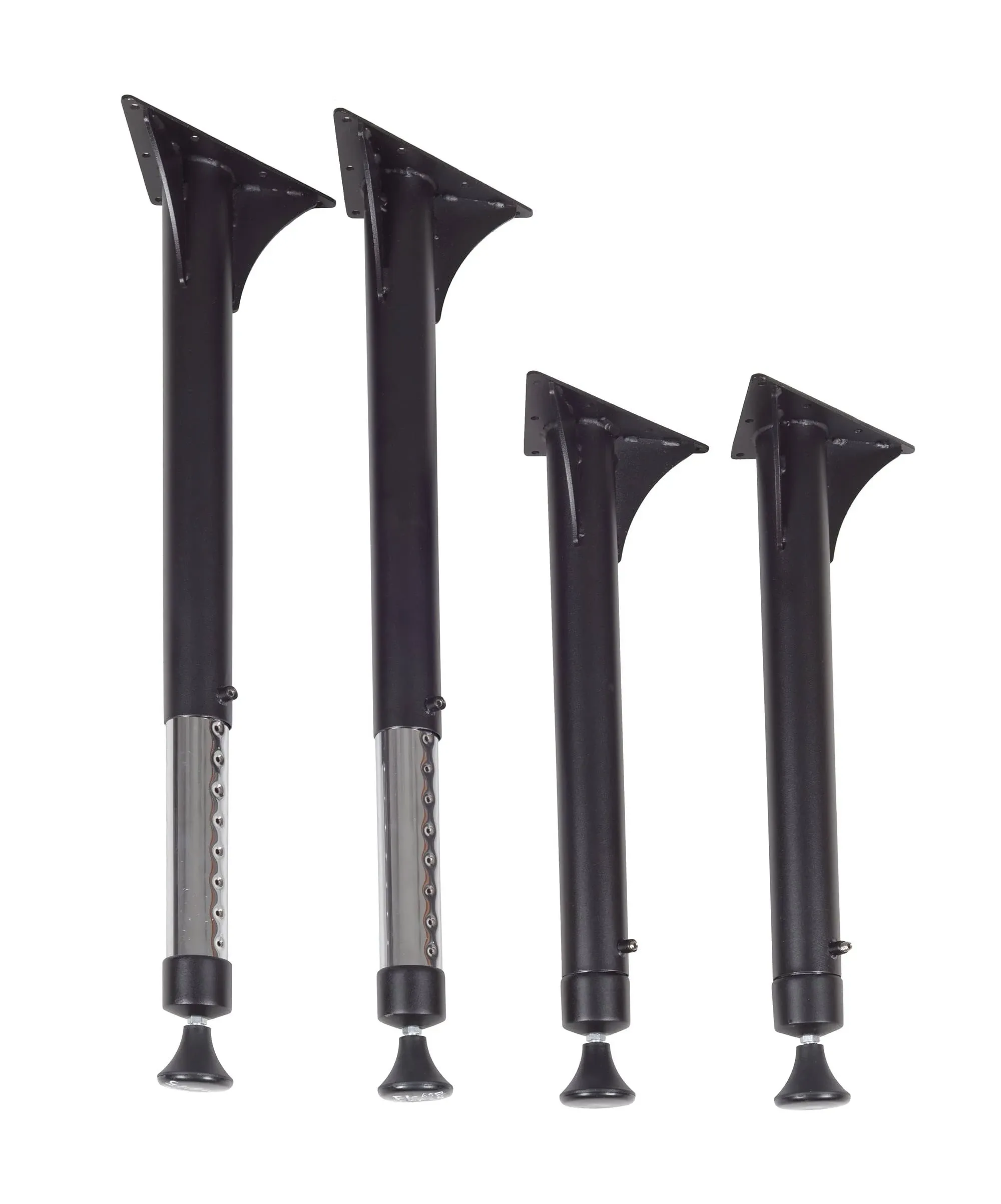 Regency Kee Adjustable Leg Black and Chrome (Set of 4) (MABP27BK)