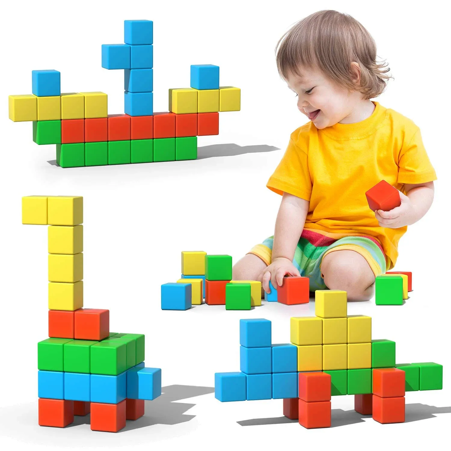 Asago Magnetic Blocks, 1.34 inch Large Magnetic Building Blocks, 3D Magnetic ...