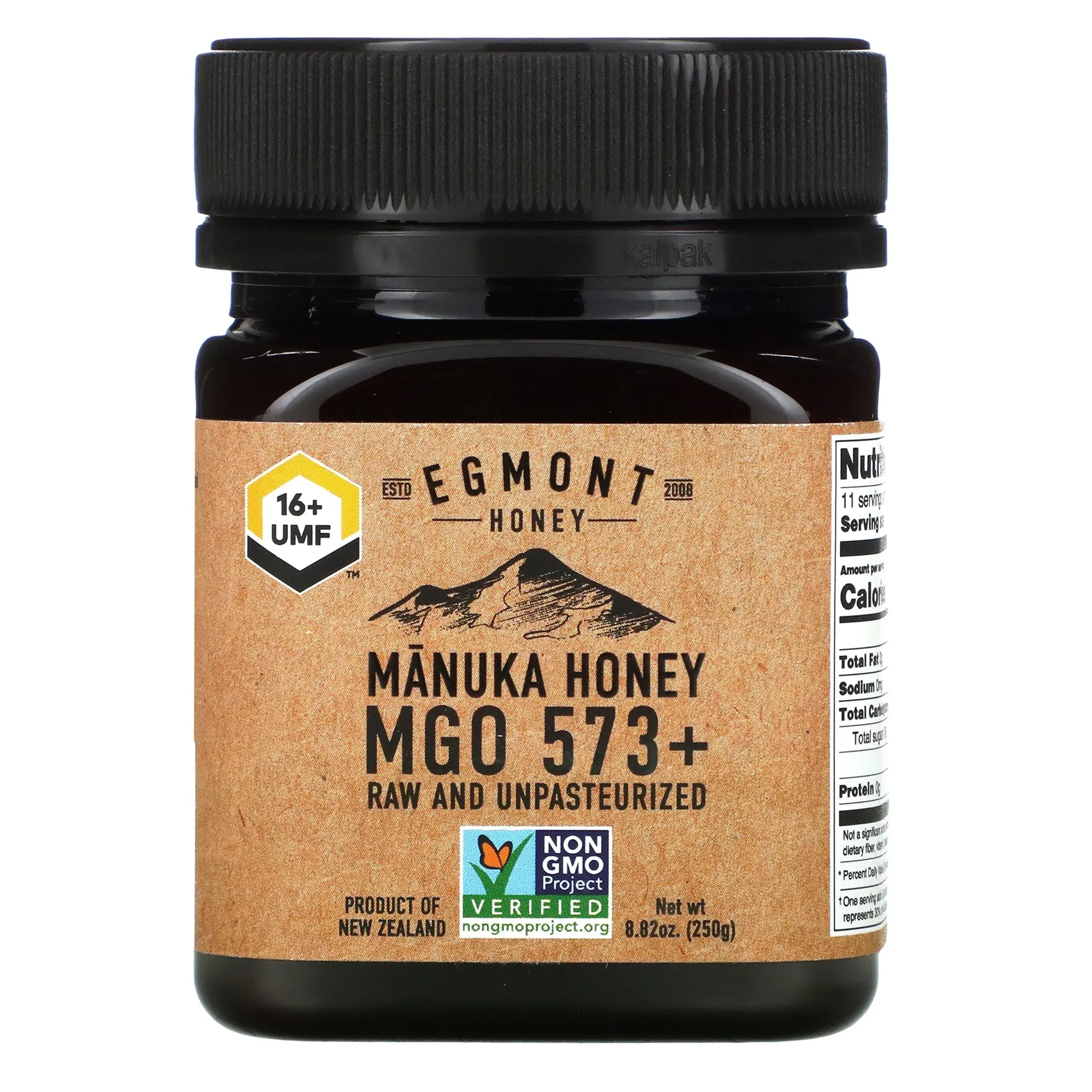 Egmont Honey Manuka Honey Raw and Unpasteurized 573+ MGO 8.82 oz (250 g)