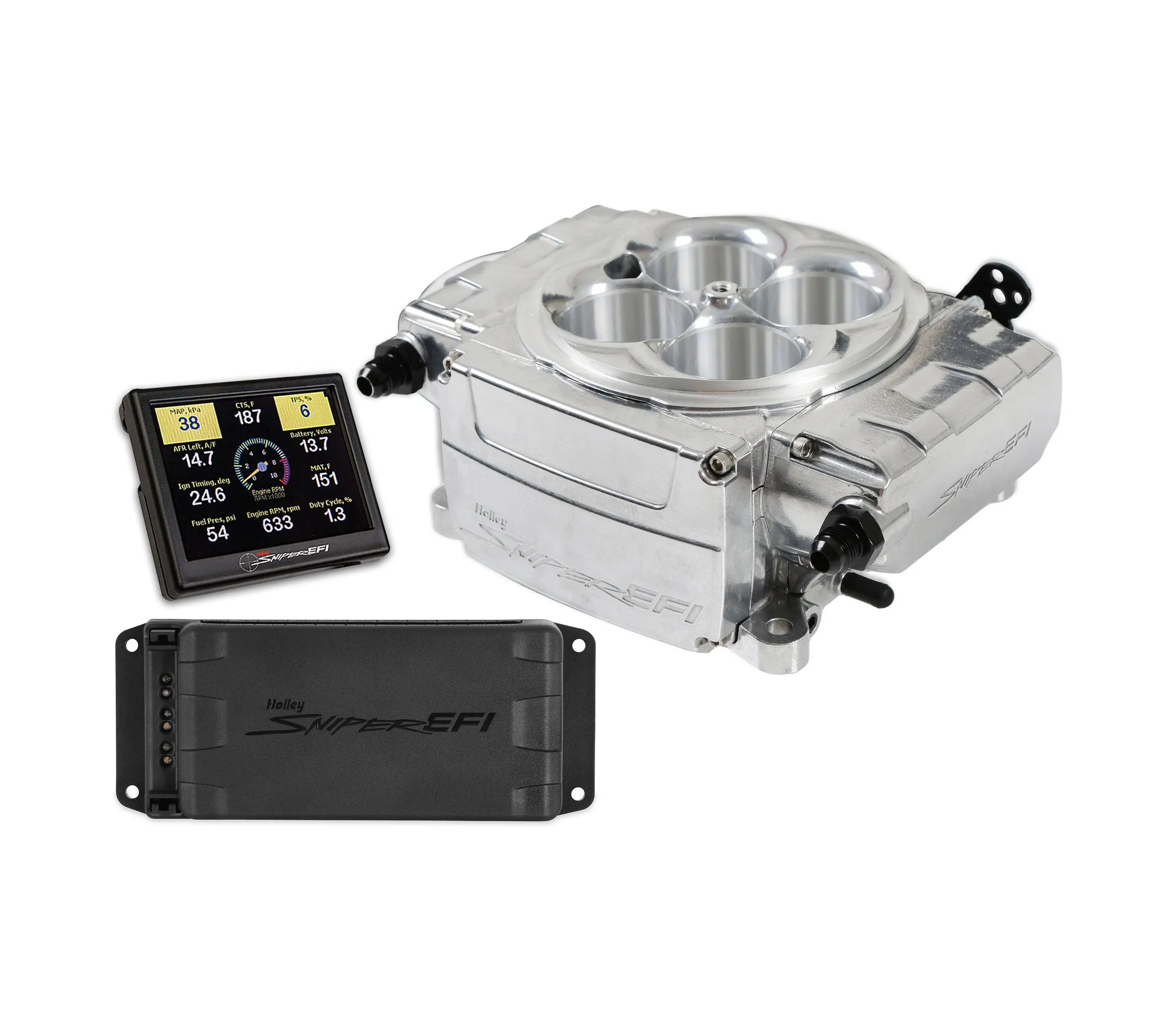 Holley 550-510-3PX - Sniper 2 EFI Kit Polished w/PDM