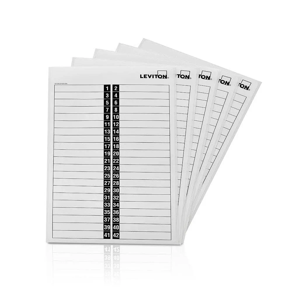 Load Center Circuit Identification Stickers - 5 Pack