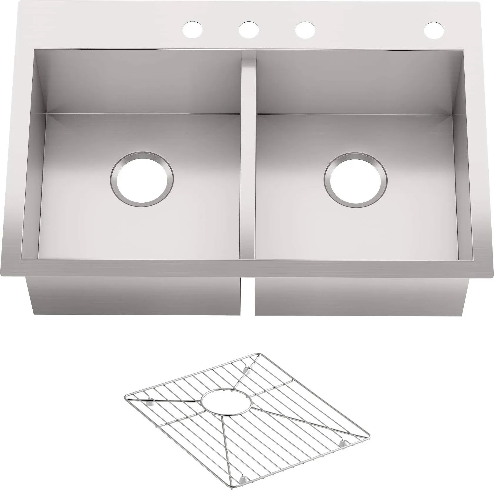 KOHLER 3821-4 Vault 33" top-/undermount single-bowl kitchen sink