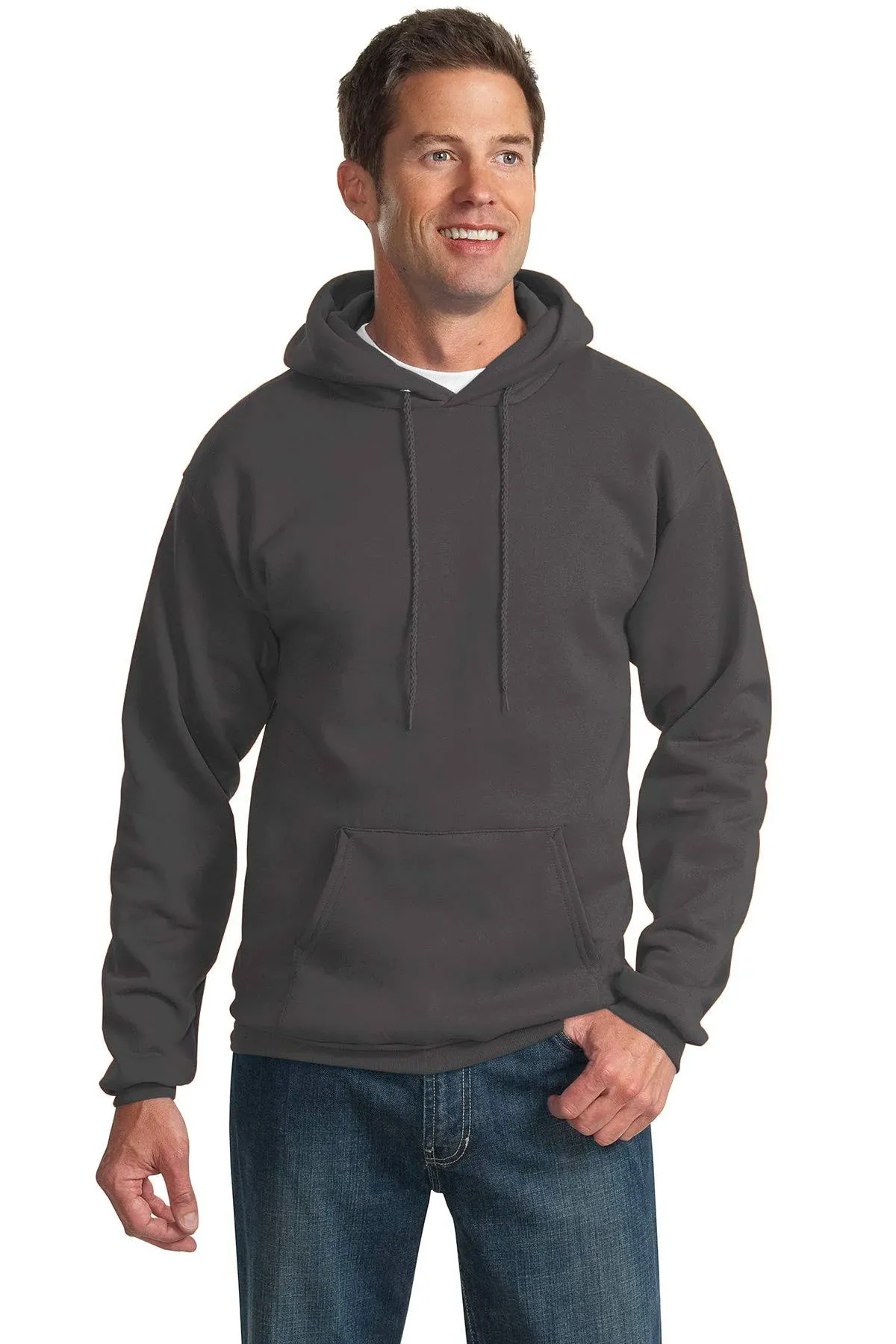 Port & Company Men's Tall Ultimate Pullover Hooded Sweatshirt Pc90ht, Size: 4XL, Gray