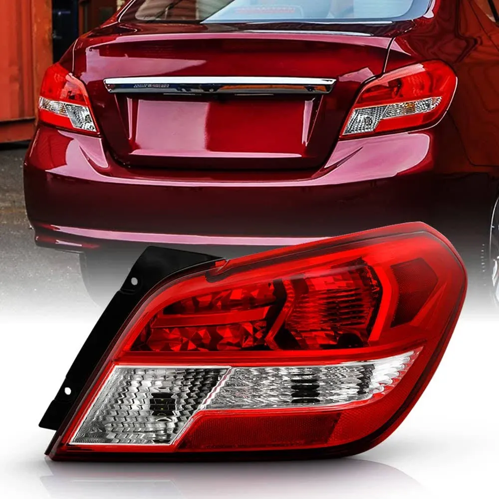 ACANII - for 2017 2018 2019 2020 Mitsubishi Mirage G4 Sedan Red Clear Tail Light ...