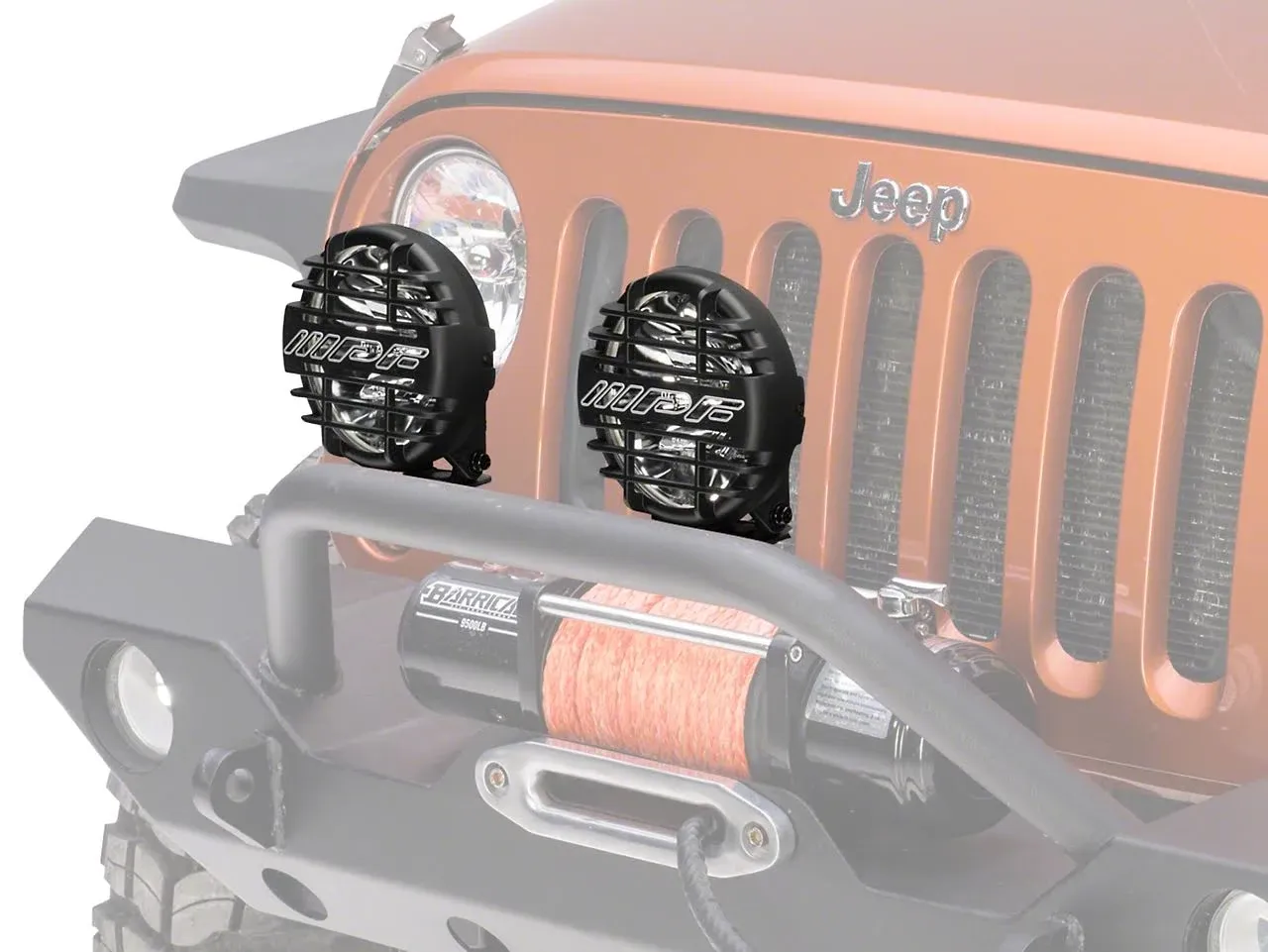 ARB Housing Spot /Driving Beam Lights with Grille Guards IPF 968 Series (968CSG)