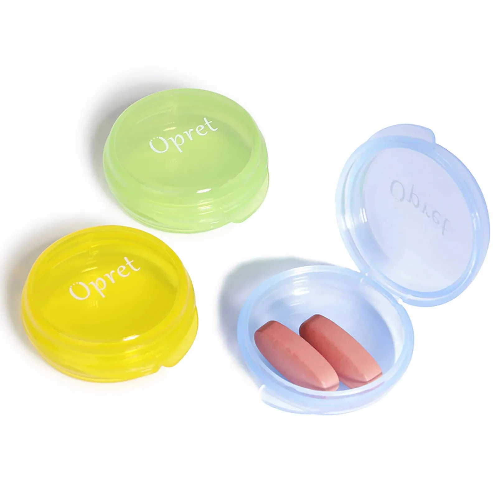 Opret Small Pill Box (3 Pcs) Cute Pill Case for Pocket Purse Briefcase Travel ...