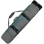 Winterial Expandable Rolling Double Snowboard Ski Travel Storage Bag Pack, Gray