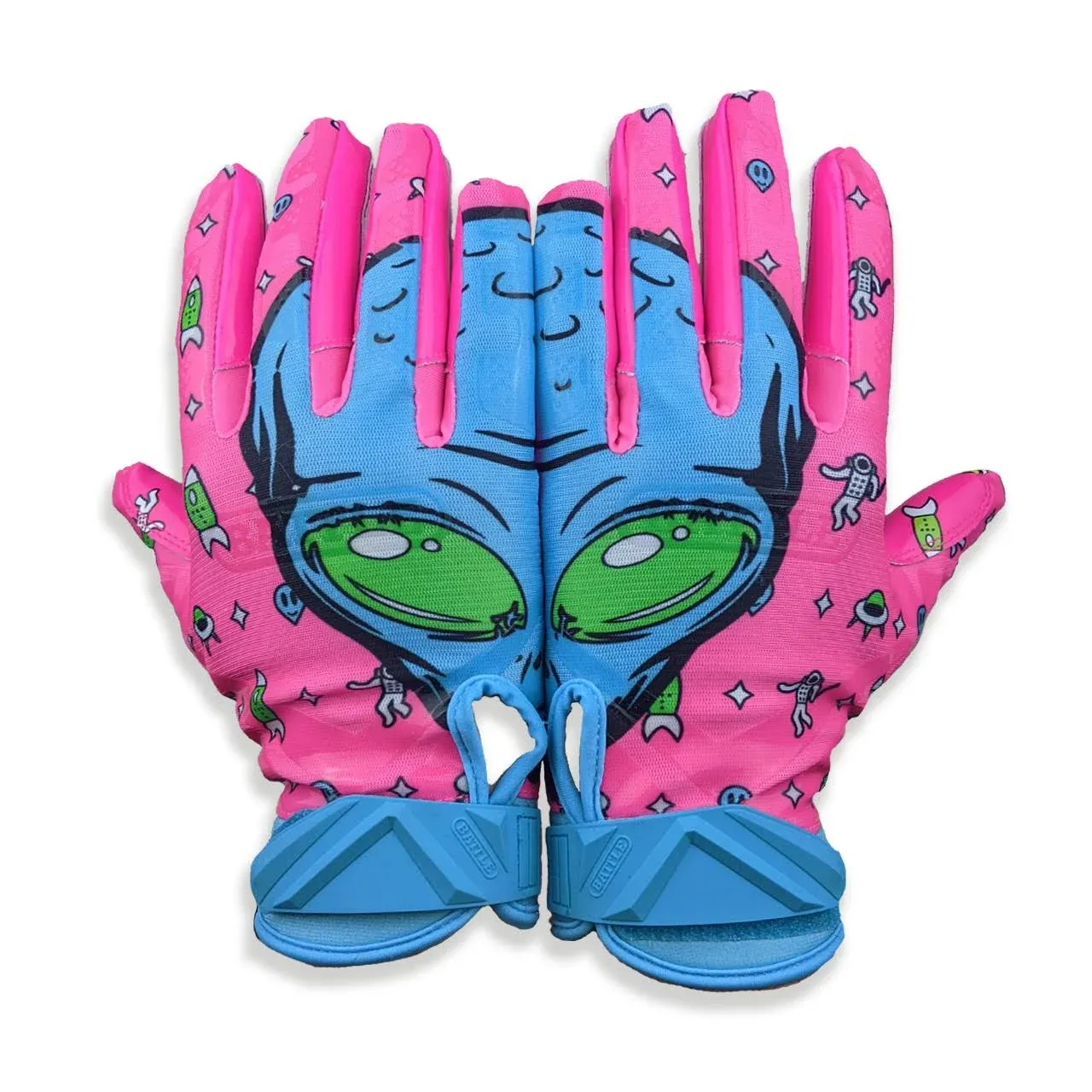 "Alien" Cloaked Receiver Football Gloves - Adult & Youth