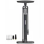 GOBKO Bike Floor Pump,Floor Bicycle Pump with Both Presta and Schrader Bicycle Pumps Valves High Pressure 160Psi Multi-Purpose Portable Air Pump for Road Bike MTB Sports Balls