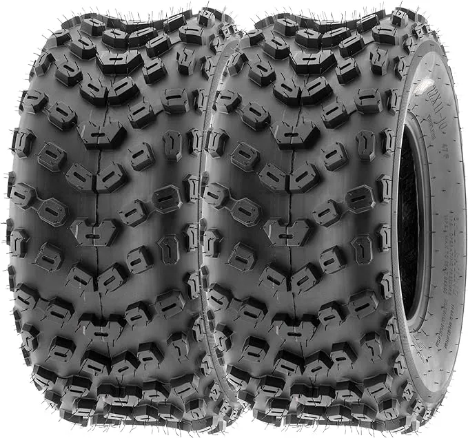 Set of 2 SunF A005 ATV UTV Off-Road Tires 22x11-10, 6-PR, Knobby Tread for Trail/XC/Sport