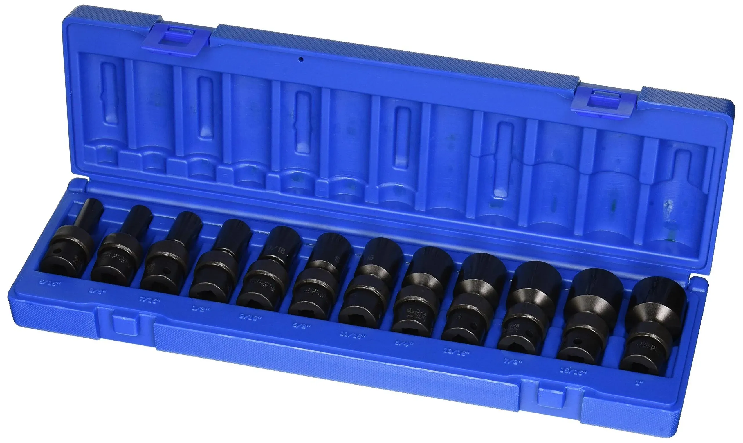 3/8&#034; Dr. 12 Pc. Semi Deep SAE Universal Set   1212USD