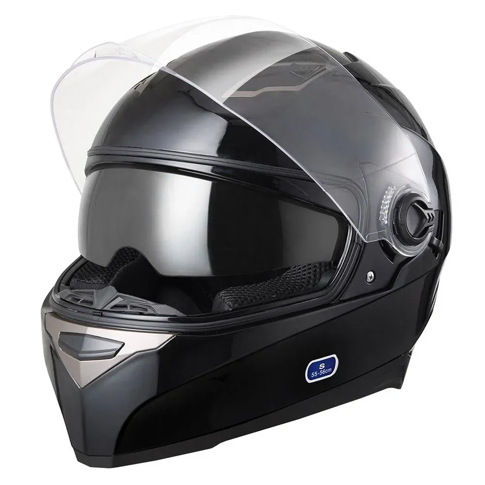 AHR RUN-F1 DOT Motorcycle Full Face Helmet Dual Visors Sun Shield ABS Air Vent Motorbike Touring