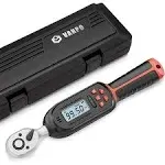 Digital Torque Wrench 3/8 Inch drive(5-99.5 ft-lbs./6.8-135Nm), ±2% Torque Accuracy, Electronic Torque Wrench with Preset Value, Buzzer and LED Notification