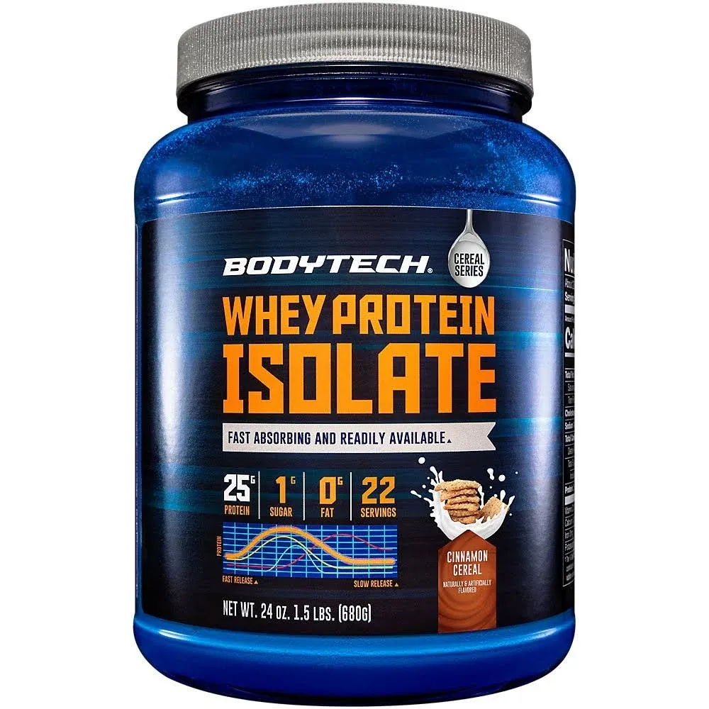 BodyTech Whey Protein Isolate - Rich Chocolate (1.5 Pound Powder)